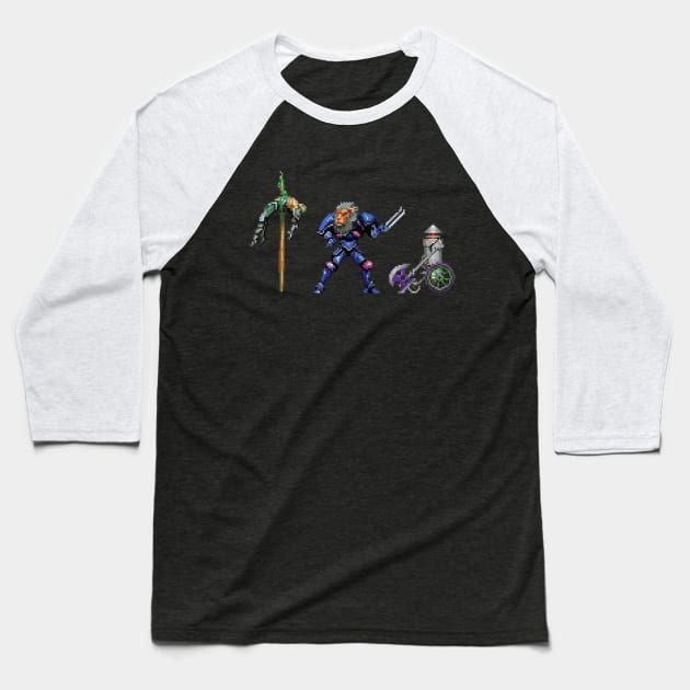 Castlevania Scarecrow, Lion, and Tin Man Baseball T-Shirt by inotyler